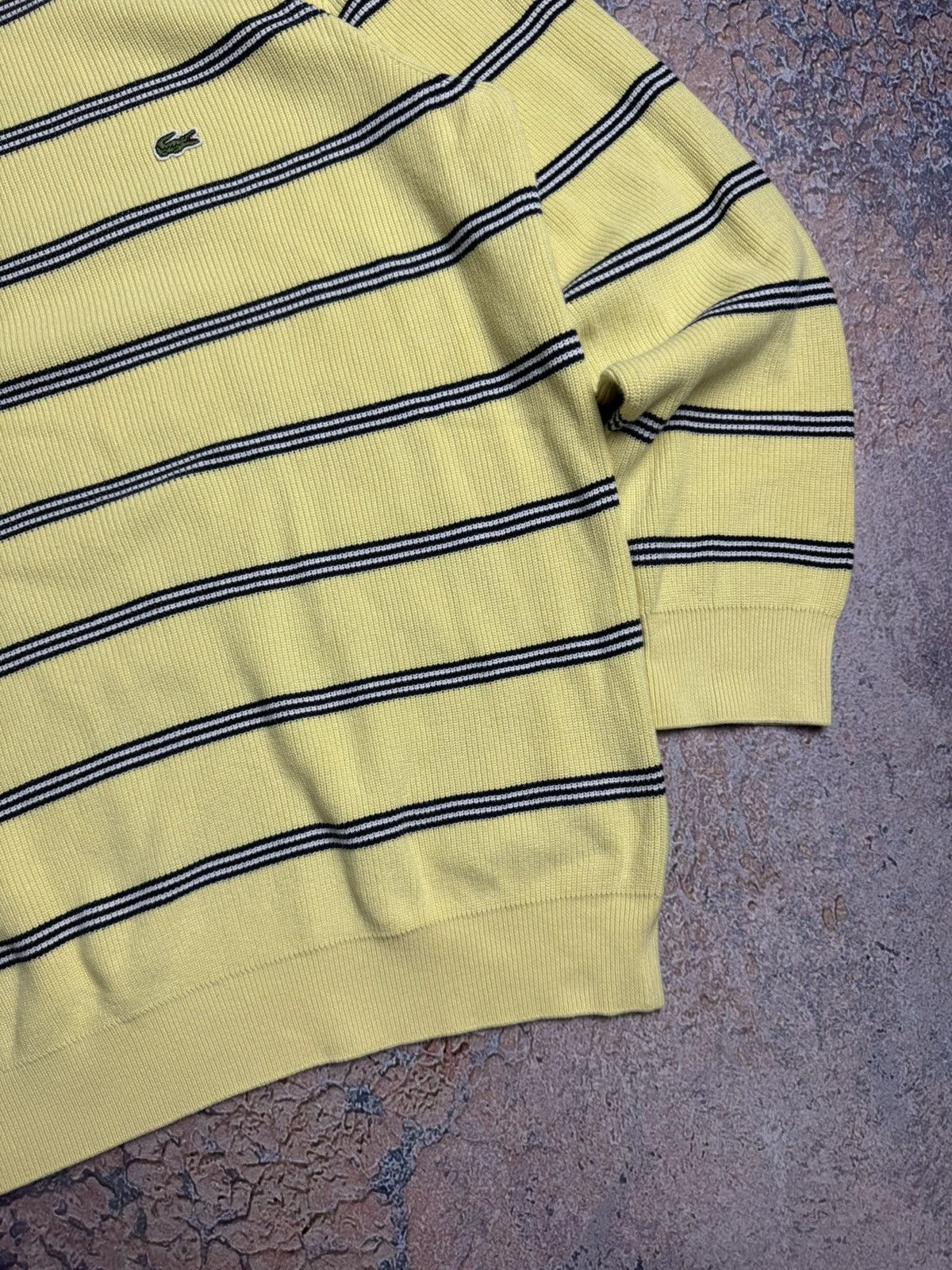 Lacoste Vintage Lacoste Sweater Knit Formal Jumper Yellow Size US XL / EU 56 / 4 - 4 Thumbnail