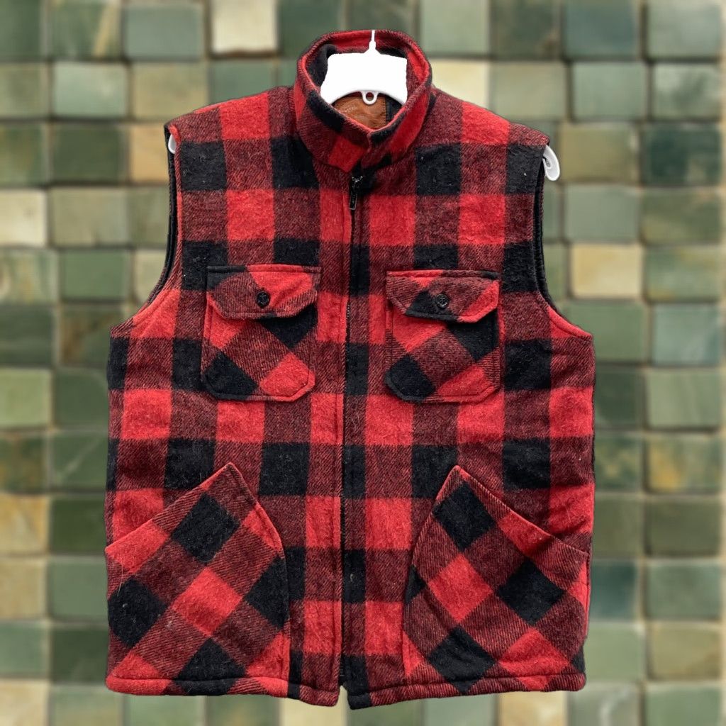 Vintage VINTAGE Bull Run Wool Linen Blend Vest Men Med Buffalo Rugged Wear Western Camp Workwear Shirt Size US M / EU 48-50 / 2 - 1 Thumbnail