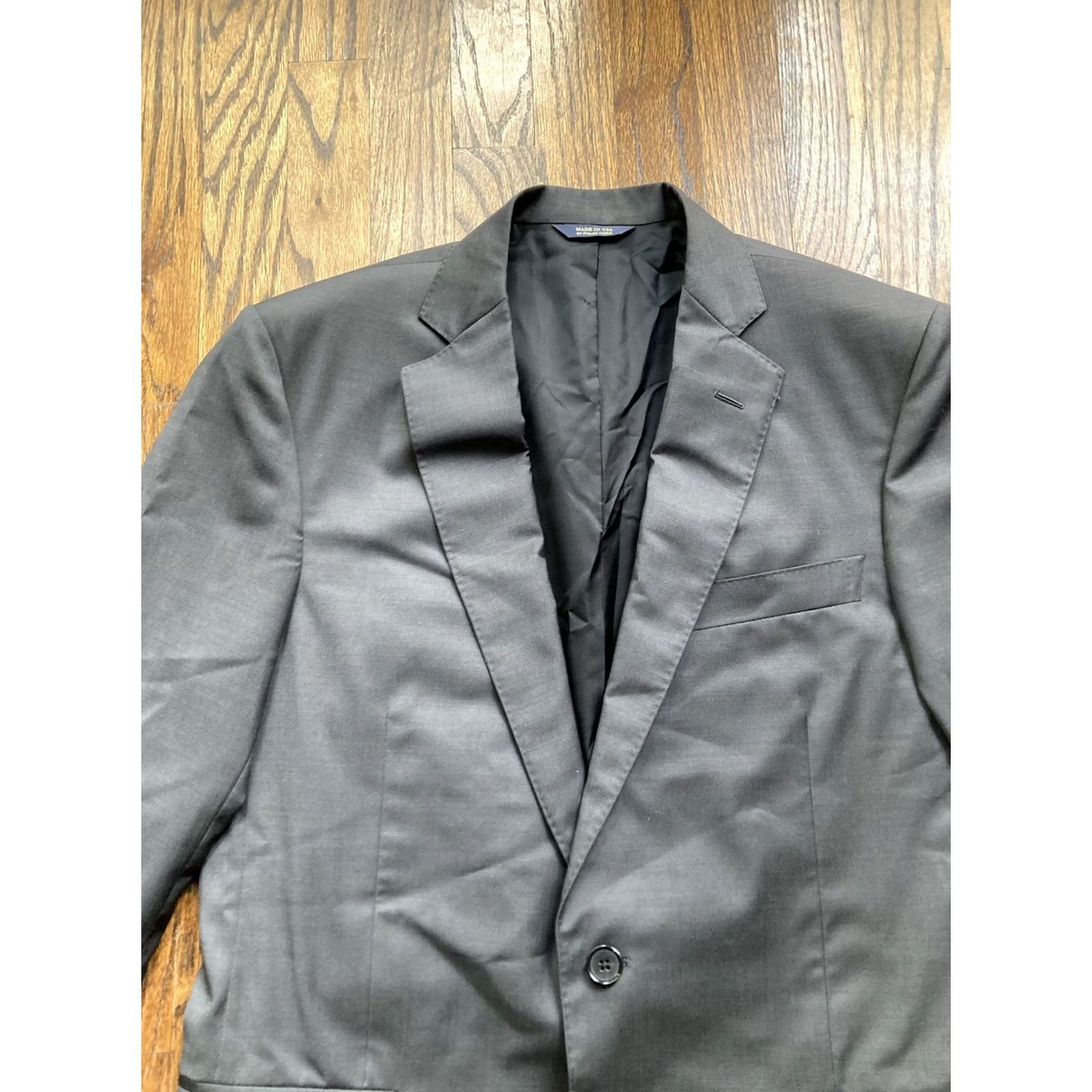 Brooks Brothers Brooks Brothers Blazer Mens Size 38 Lanificio Fibonacci Wool Charcoal Gray Size 38R - 4 Thumbnail