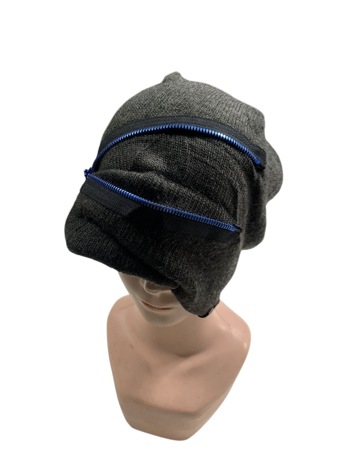 Beams Japan Beams Japanese punk Bondage Style zipper Beanie Hats RARE Size ONE SIZE - 4 Thumbnail