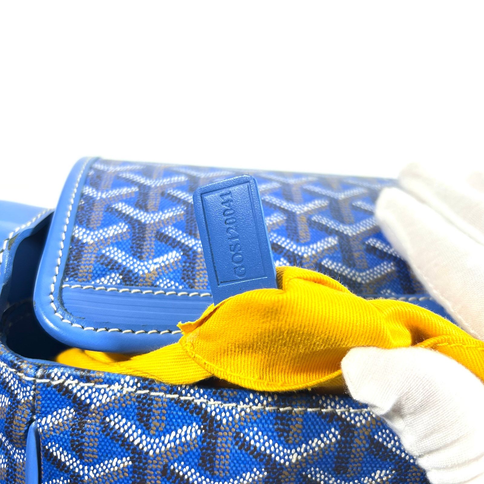 Goyard Goyard Grand Bleu MM Sky Blue Vintage Hand Painted Canvas Size ONE SIZE - 13 Thumbnail