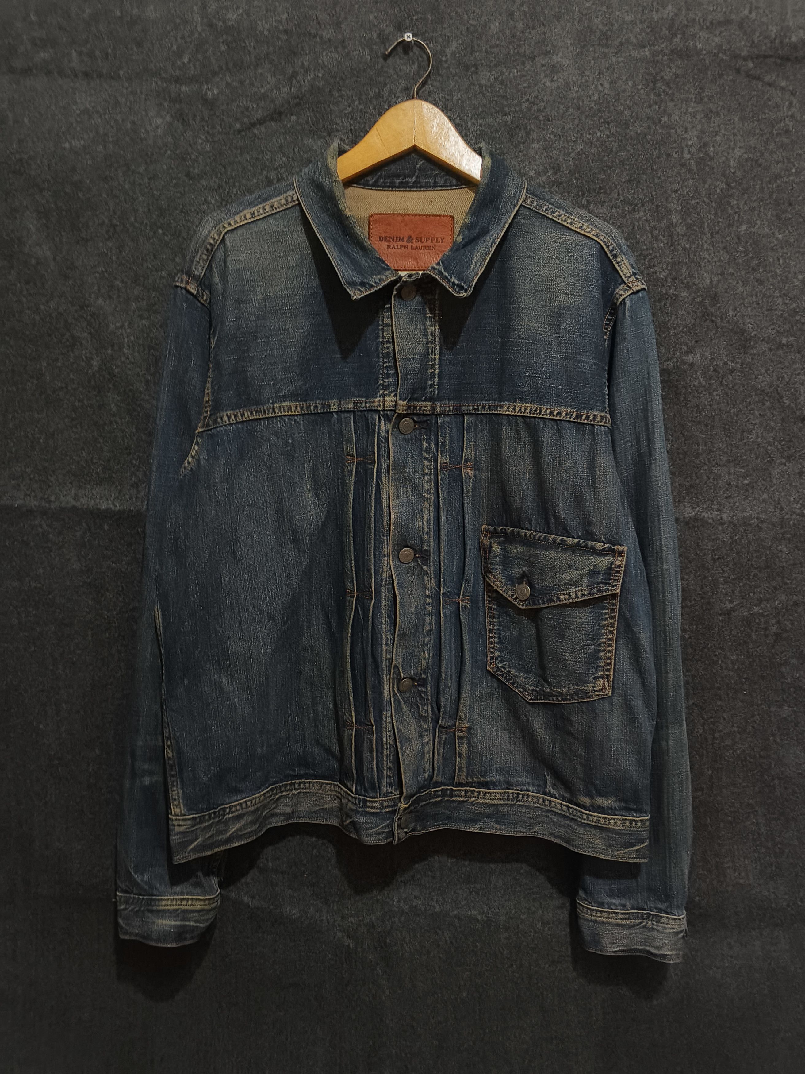 Denim & Supply Ralph Lauren 💥Denim&Supply Ralph Lauren Distressed Denim Trucker jacket Size US XL / EU 56 / 4 - 1 Thumbnail