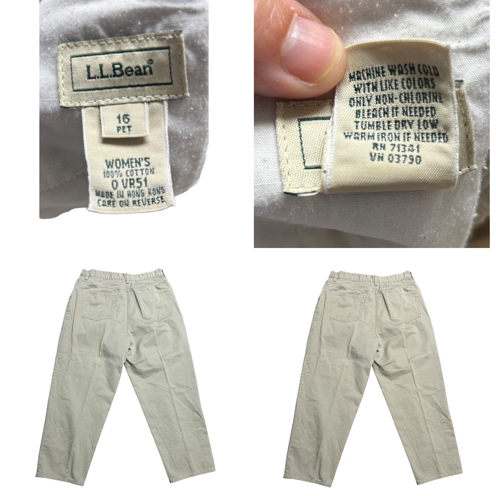 Vintage VINTAGE L.L. Bean Pants Womens 16 Khaki High Waist Mom 90s Hong Kong Pants Regular Girls/ Womens Size 38" / US 16 / IT 52 - 8 Thumbnail