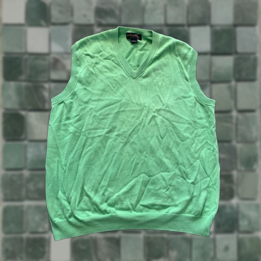 Brooks Brothers Brooks Brothers Sleeveless Sweater Light Green Mens L Supima cotton Argyle/Diamond Knit Pullover Casual Shirt? Size US L / EU 52-54 / 3 - 1 Thumbnail