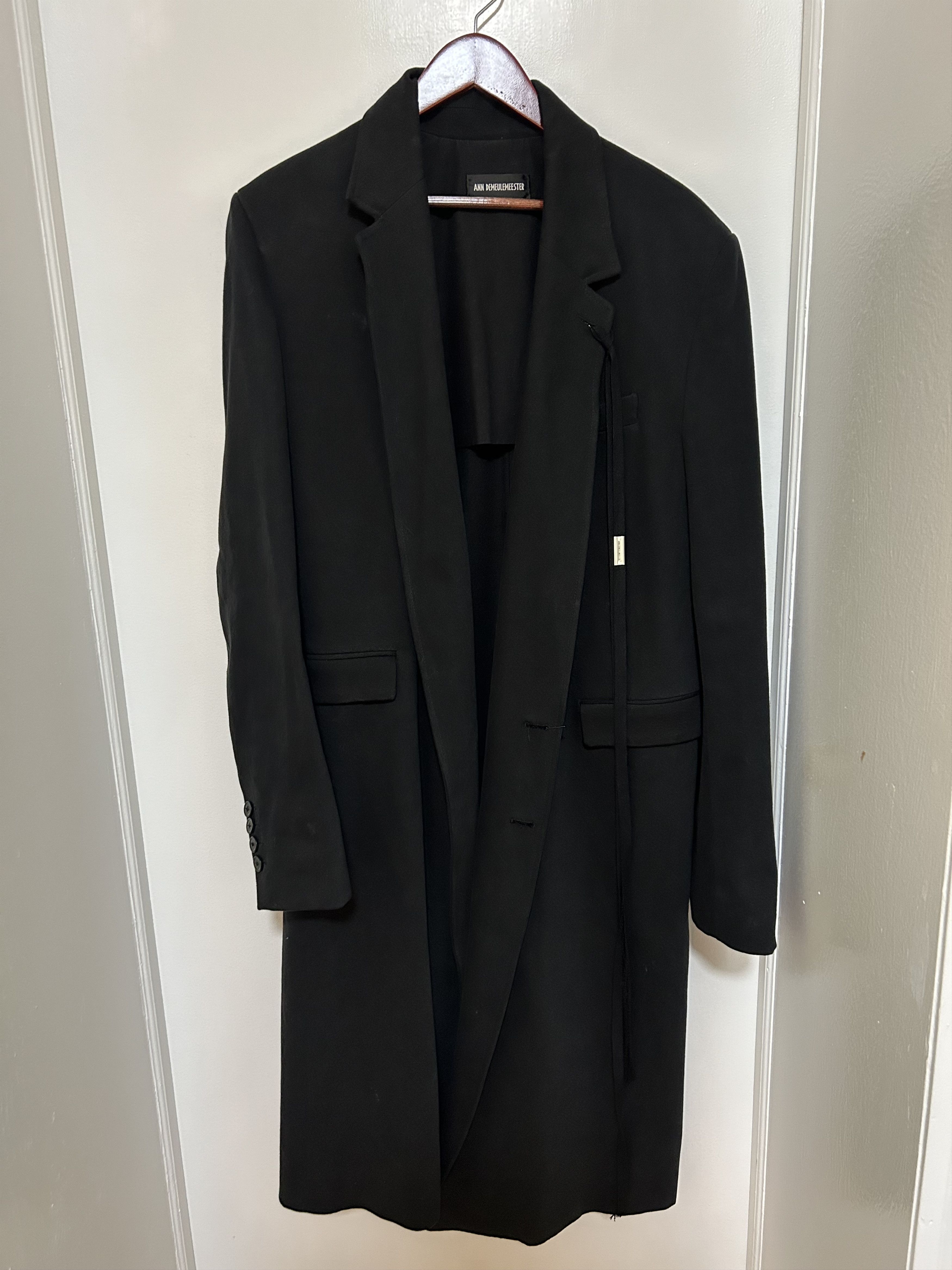 Ann Demeulemeester Heavy Oversized Tailored Trench Coat with Tassels Size US M / EU 48-50 / 2 - 1 Thumbnail