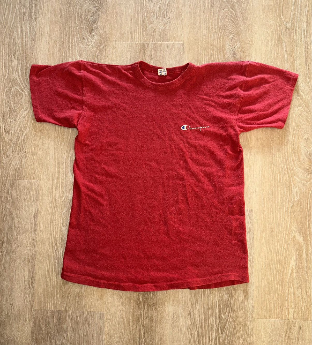 Champion × Vintage Vintage 80’s Champion Red T-Shirt Size US XL / EU 56 / 4 - 1 Thumbnail