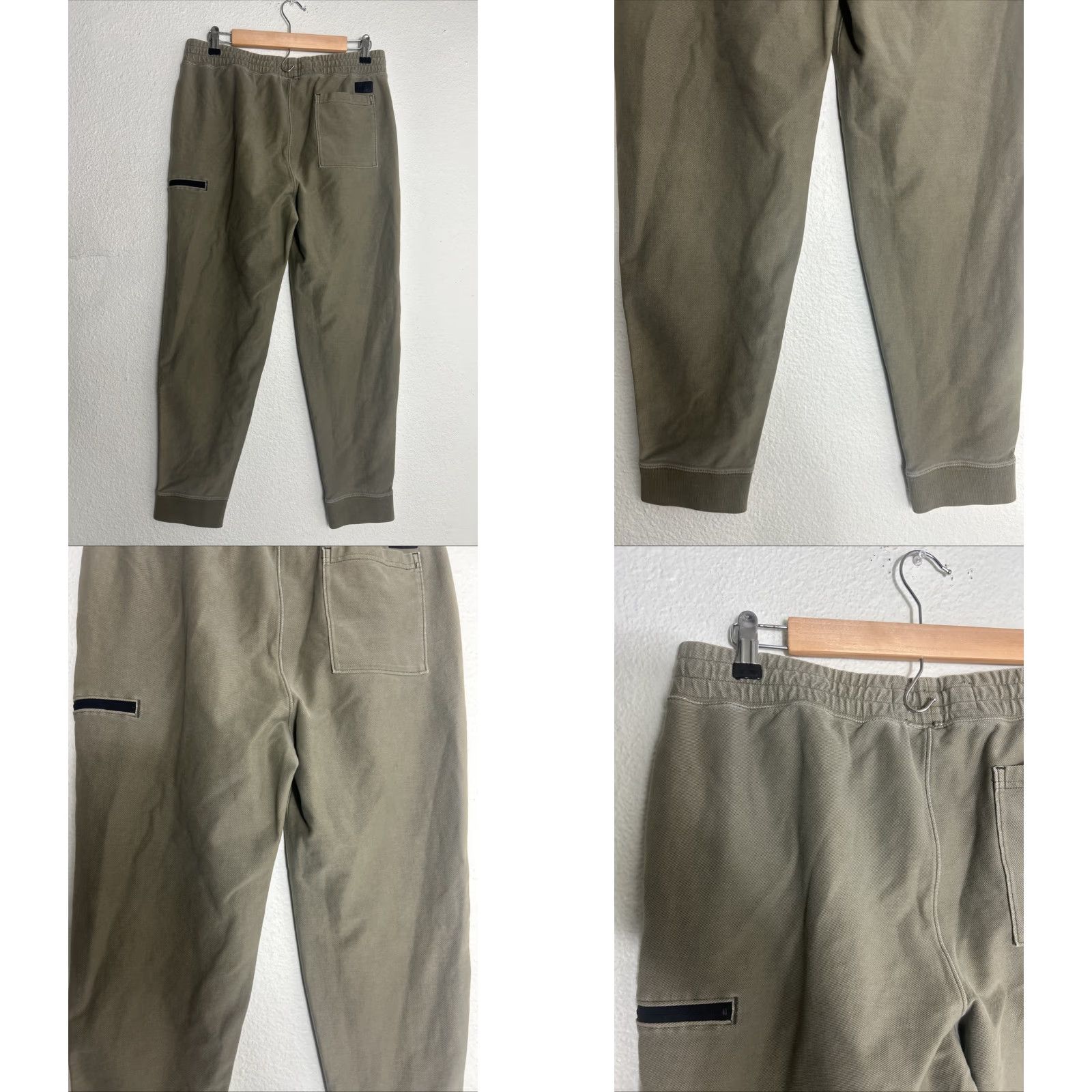 Abercrombie & Fitch Abercrombie & Fitch Mens Cargo Joggers Olive Green 32x28 Cotton Blend Size US 31 - 8 Thumbnail