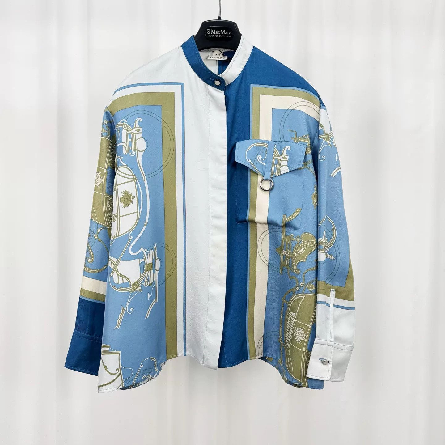 Hermes Hermes Silk Blouse with Colorful Patterns Size XS / US 0-2 / IT 36-38 - 1 Thumbnail