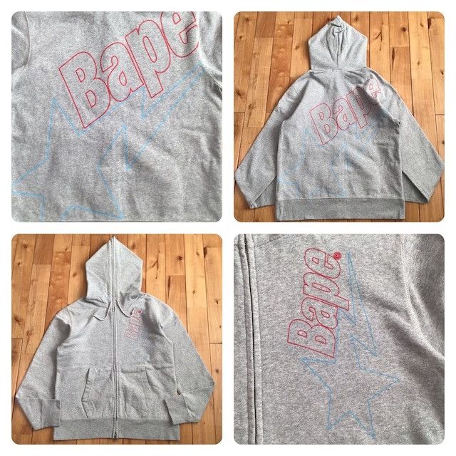 Bape Bape Sta Shark Star Zip Hoodie | Grailed