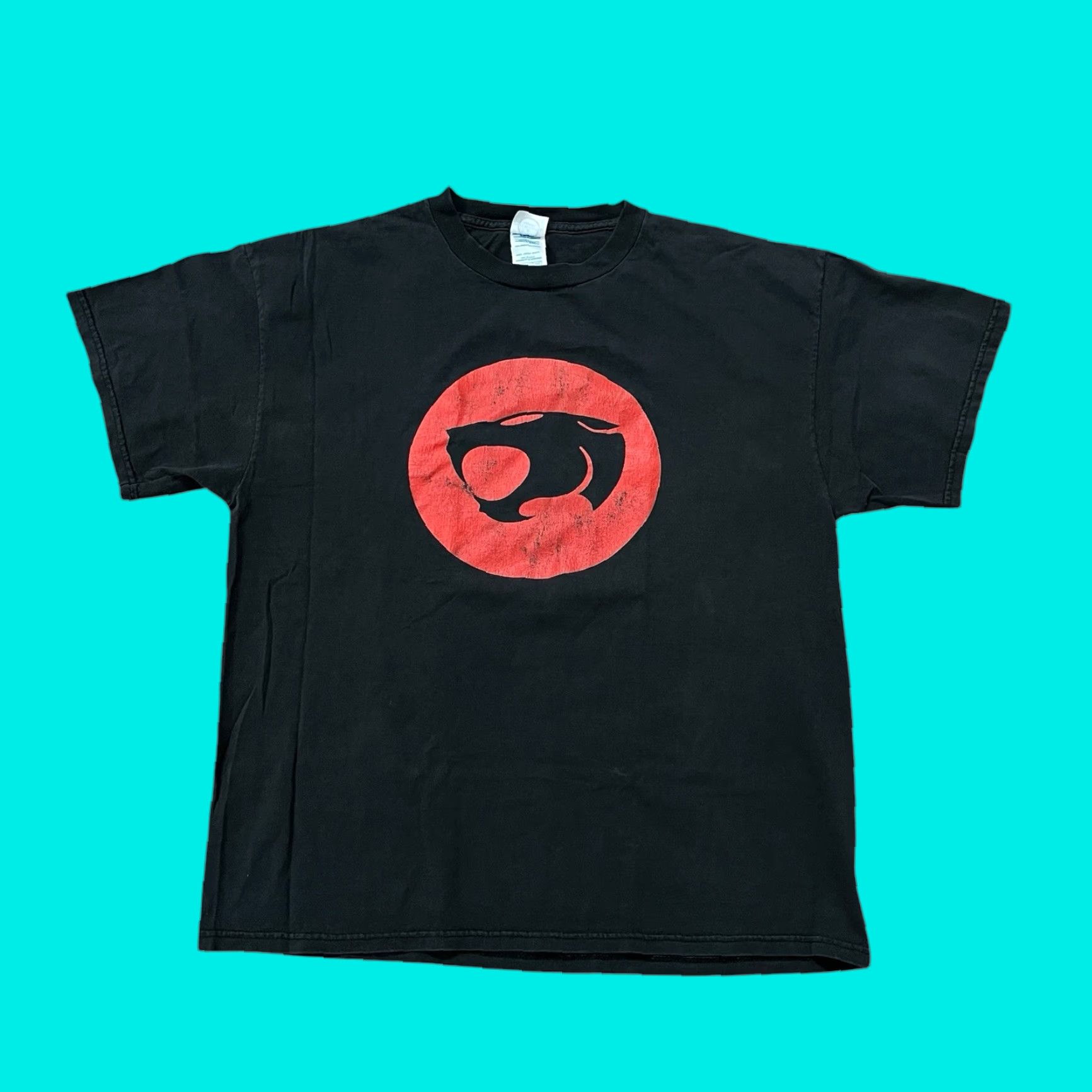 Delta VINTAGE Thunder Cats T-Shirt 1999 Warner Bros Movie Cartoon Promo Tee XL Black Cotton Logo Men Short Sleeve Crew Neck 90s 1990s Vintage Size US XL / EU 56 / 4 - 1 Thumbnail