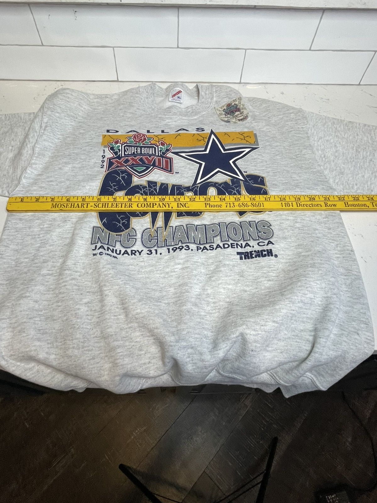 Jerzees Dallas Cowboys 1992 Super Bowl XXVII Sweater Deadstock NWT! Size US XL / EU 56 / 4 - 6 Thumbnail