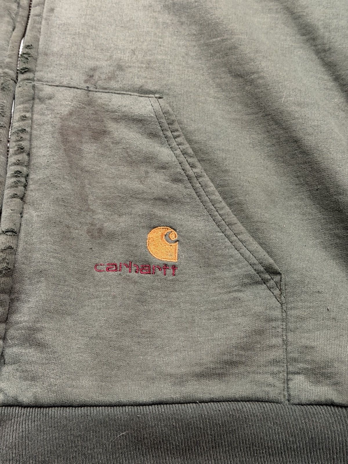 Carhartt Vintage Thermal-Lined Carhartt Zip-Up Hoodie Size US XL / EU 56 / 4 - 4 Thumbnail
