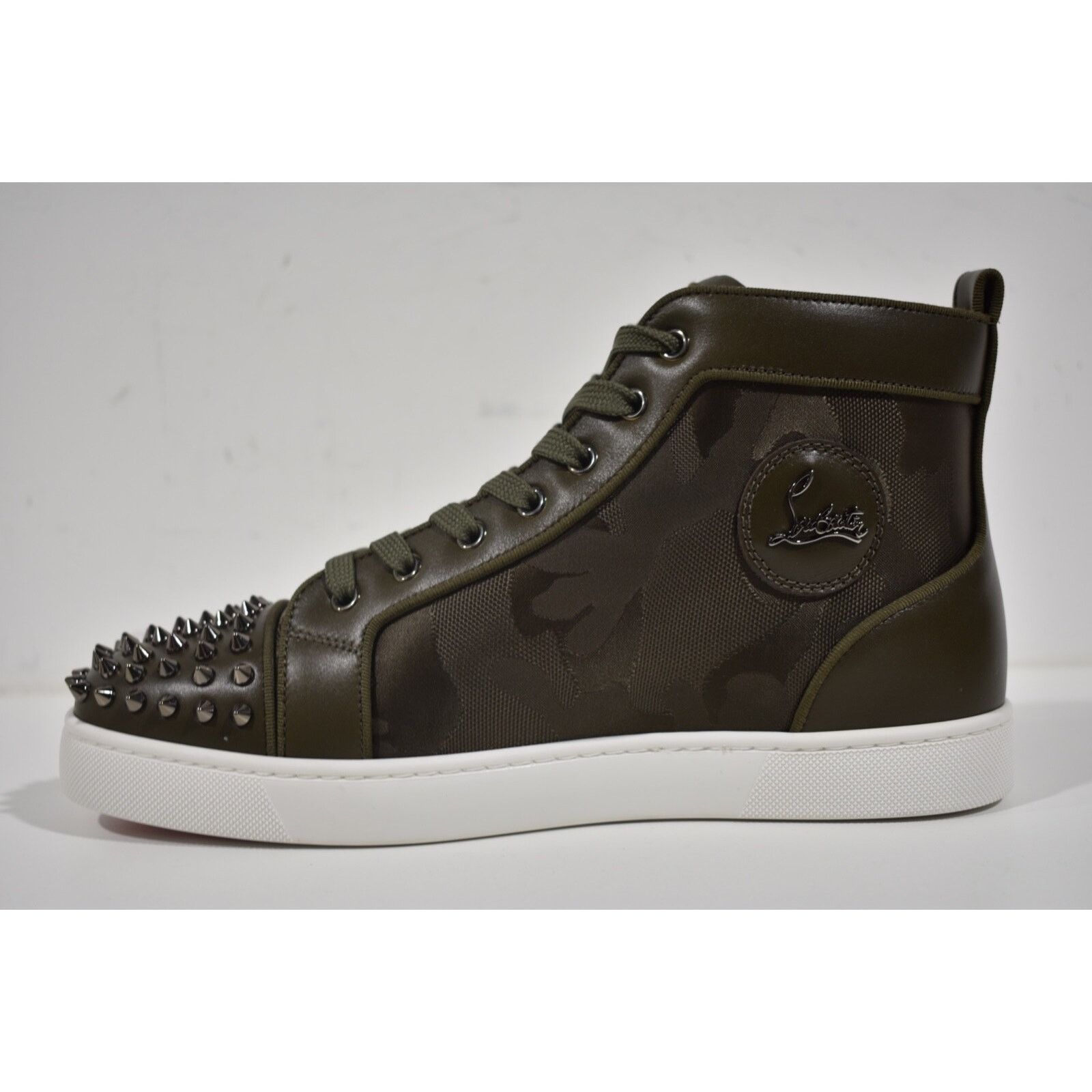 Christian Louboutin Christian Louboutin Lou Spikes Orlato Flat Green Camo High Size US 9.5 / EU 42-43 - 9 Thumbnail
