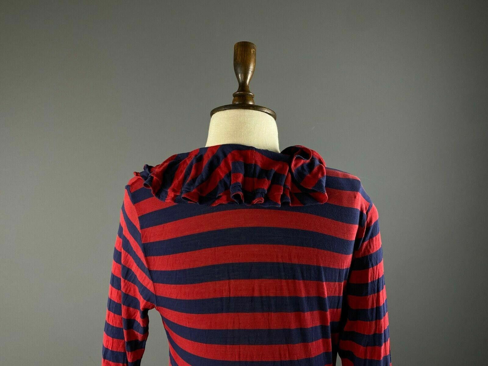 Polo Ralph Lauren Ralph Lauren Blue Red Stripe Long Sleeve V-Neck Dress Size S Size S / US 4 / IT 40 - 8 Thumbnail