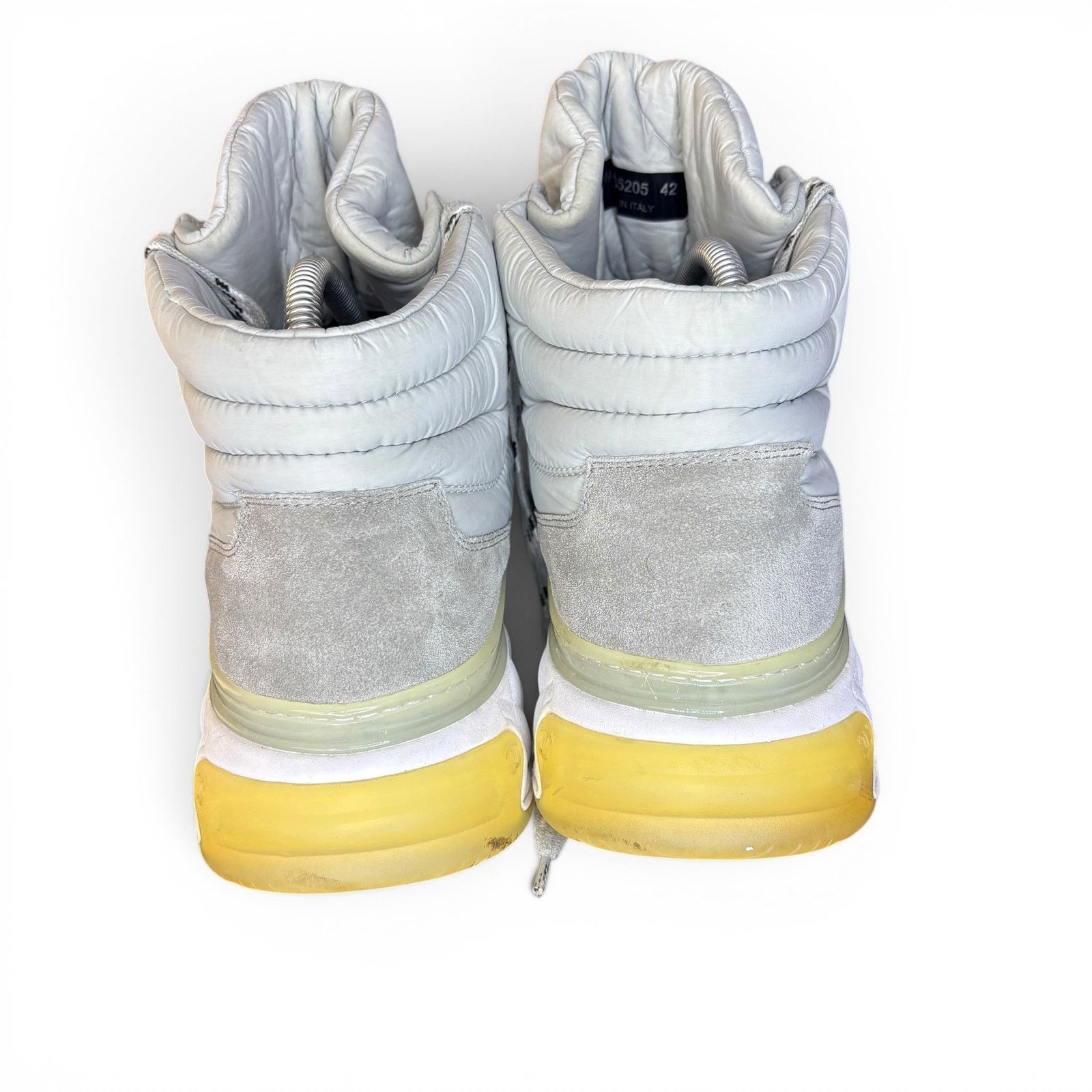 Chanel Chanel Grey White Quilted CC Logo Lace High Top Sneaker | 42 Size US 9 / EU 42 - 6 Thumbnail