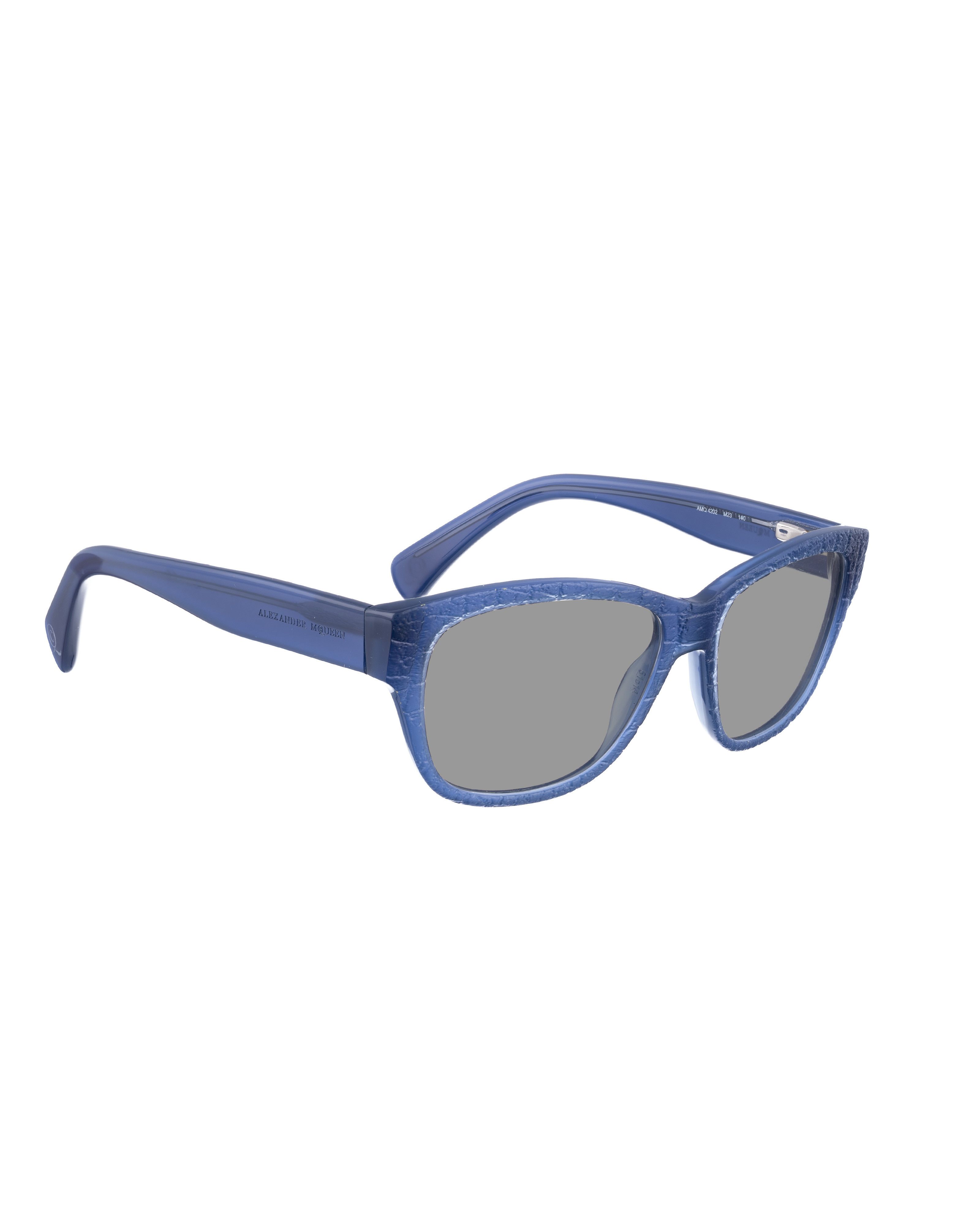 Alexander McQueen '90s Cobalt Blue Oversized Sunglasses
