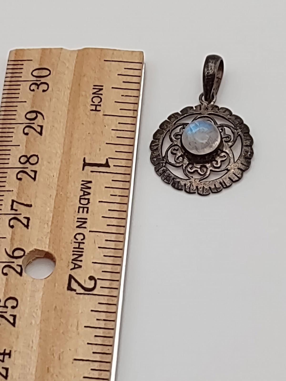 Other Sterling Silver Moonstone Filigree Pendant 2.18g Size ONE SIZE - 2 Thumbnail