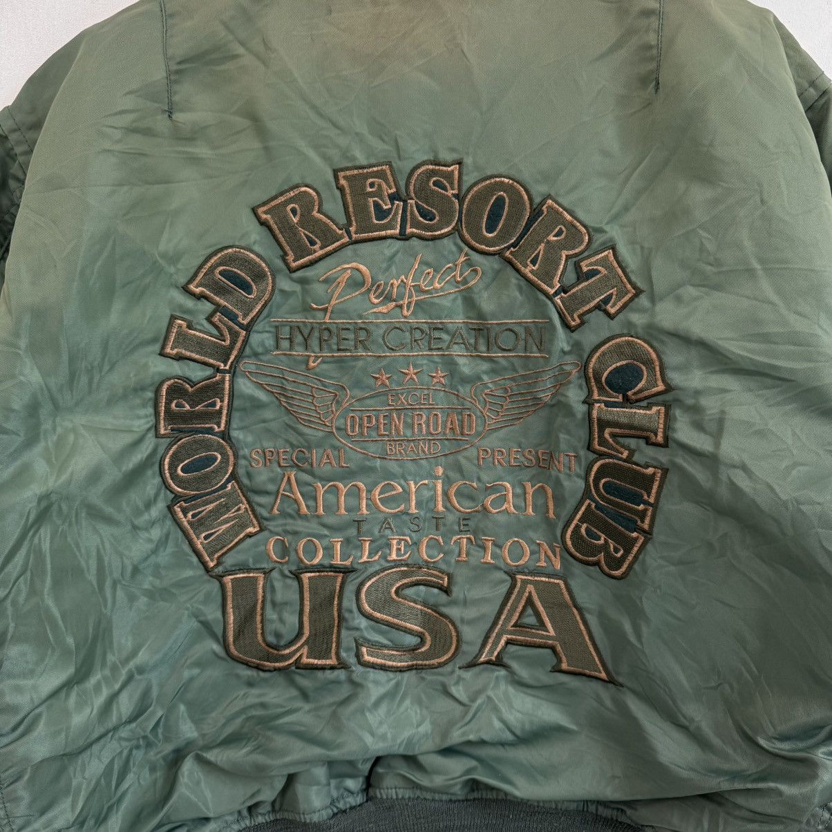 Vintage Vintage Flight Jacket World Resort Club Usa American Casual Size US L / EU 52-54 / 3 - 2 Thumbnail