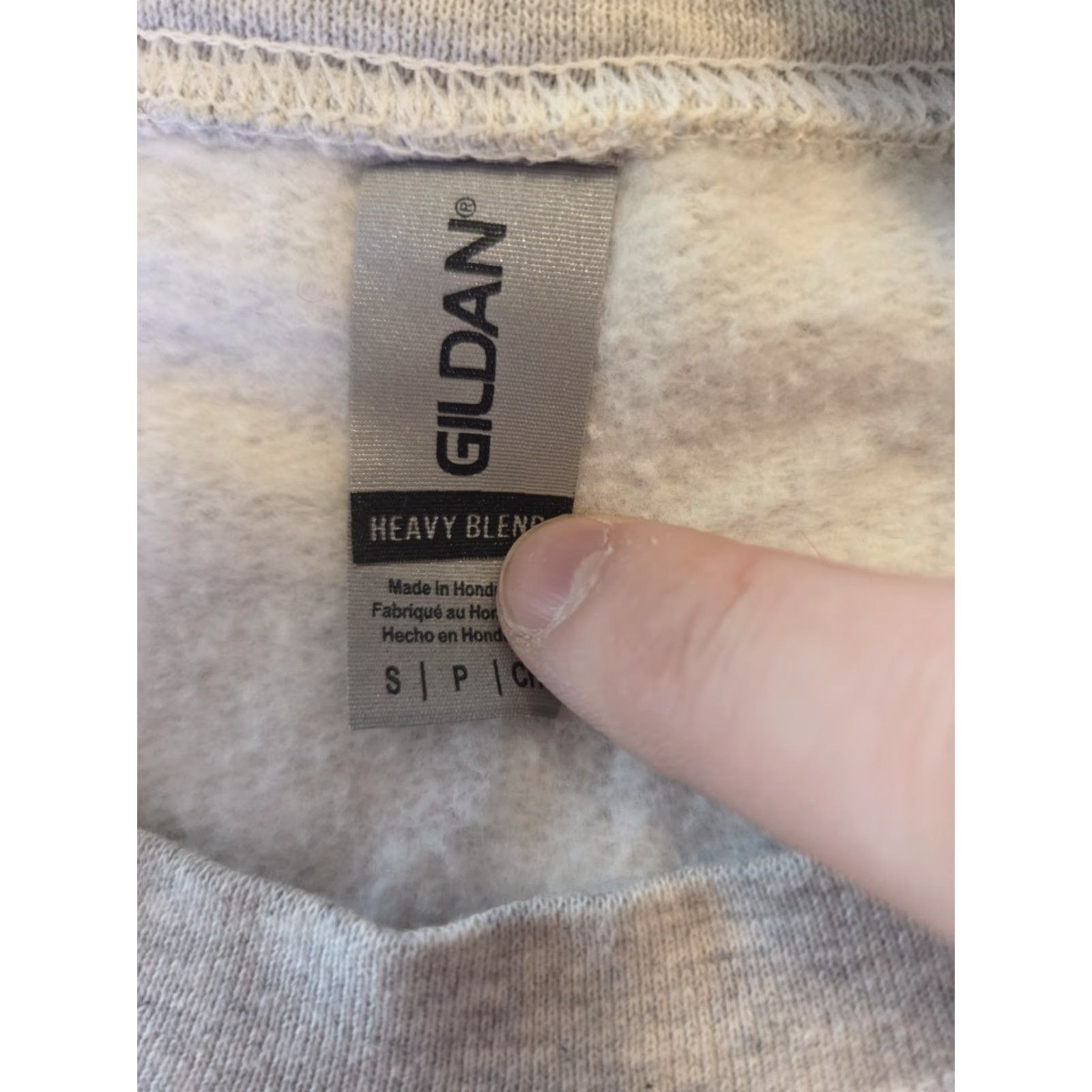 Gildan Elf Santa I Know Him Gray Long Sleeve Sweatshirt Size Small Christmas Mens Regular Gildan Graphic Print Crew Neck Cotton Polyester Size US S / EU 44-46 / 1 - 2 Thumbnail