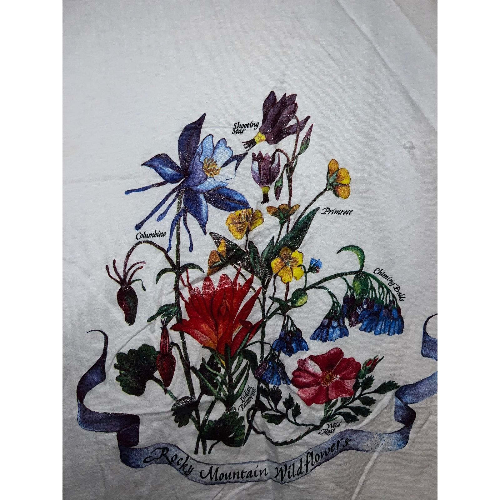 Vintage Vintage Womens Rocky Mountain Wildflowers Shirt Tee 44 Large Size L / US 10 / IT 46 - 4 Thumbnail
