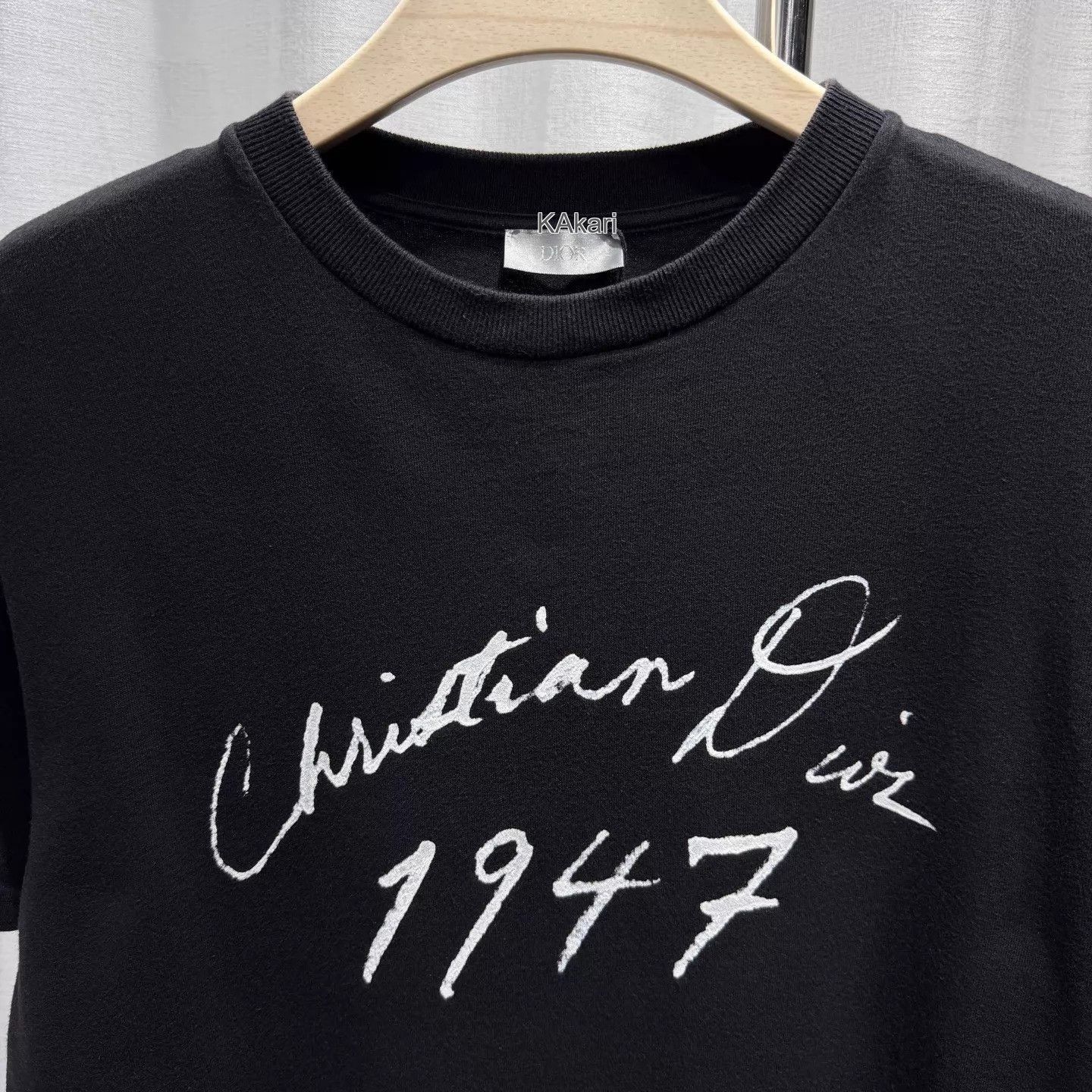 Dior Black 1947 Graphic Short Sleeve T-Shirt Size US L / EU 52-54 / 3 - 3 Thumbnail