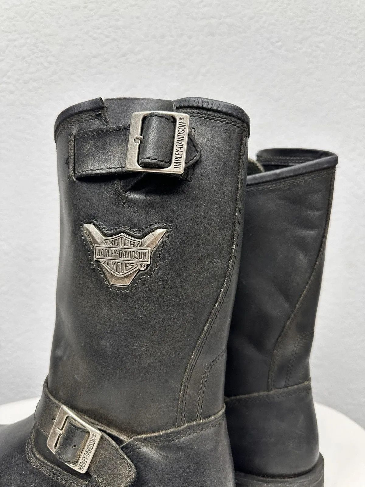 Western Rise Vintage Leather Boots Harley Davidson Y2K Racing Moto Y2K Size US 7.5 / EU 40-41 - 7 Thumbnail