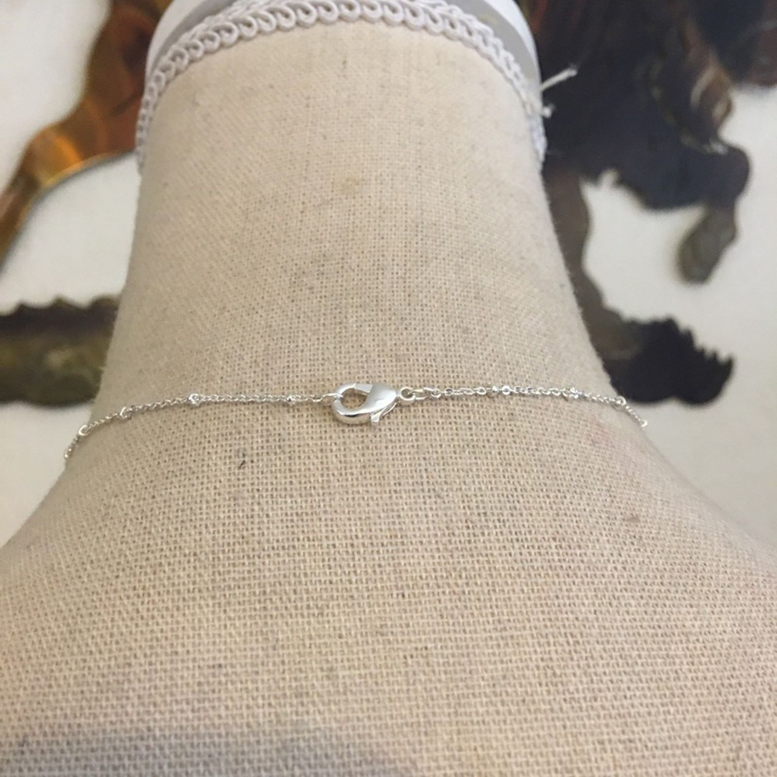 Jewelry Faceted stone butterfly charm sparkle silver chain Size ONE SIZE - 5 Thumbnail