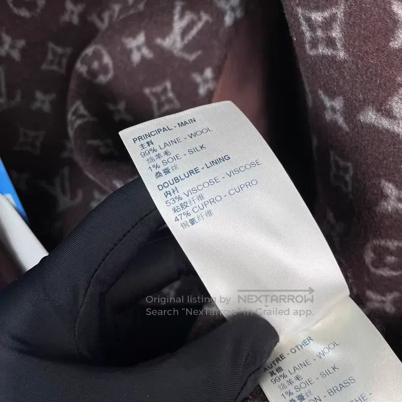 Louis Vuitton Louis Vuitton Burgundy mid-length coat with presbyopia pri Size XS / US 0-2 / IT 36-38 - 6 Thumbnail