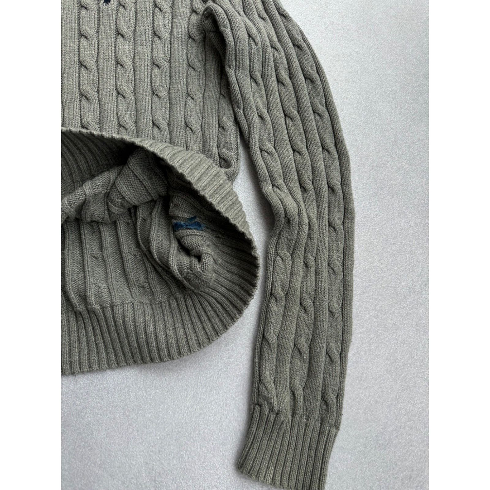 Polo Ralph Lauren VTG Polo Ralph Lauren Cable Knit Woman Dark Grey Sweater Size US L / EU 52-54 / 3 - 8 Thumbnail