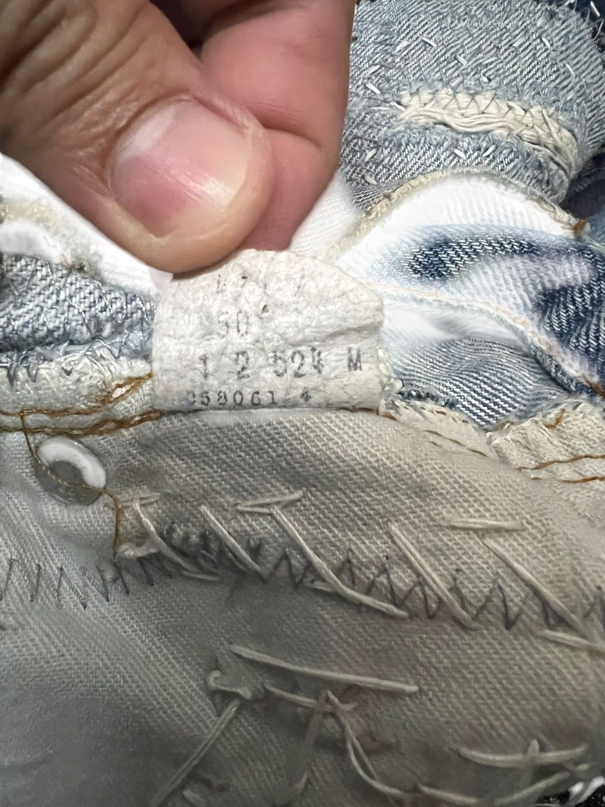 Levi's Reconstruc💥Vintage 70’Levis 501 Rindem Selvedge Sashiko Boro Size US 32 / EU 48 - 20 Thumbnail