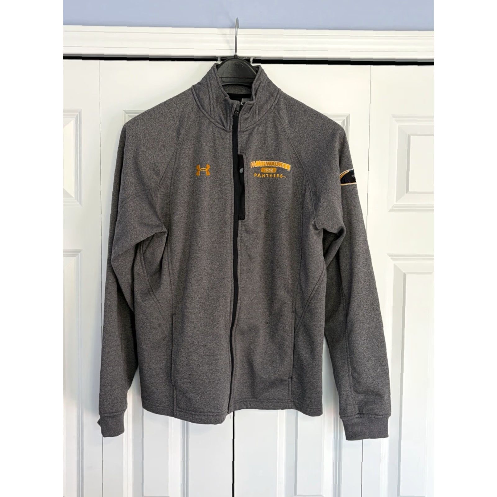 Under Armour VINTAGE? No. Under Armour Mens Full Zip Hoodie Sweatshirt Gray Milwaukee Panthers Jacket M Size US M / EU 48-50 / 2 - 2 Thumbnail