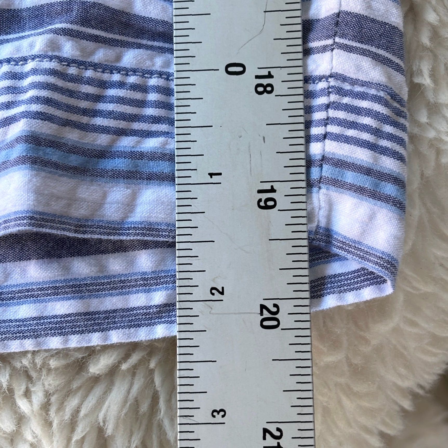Polo Ralph Lauren Polo Ralph Lauren Shorts Mens 34 Striped Blue White Stretch Classic Fit Chino Shorts Size US S / EU 44-46 / 1 - 7 Thumbnail