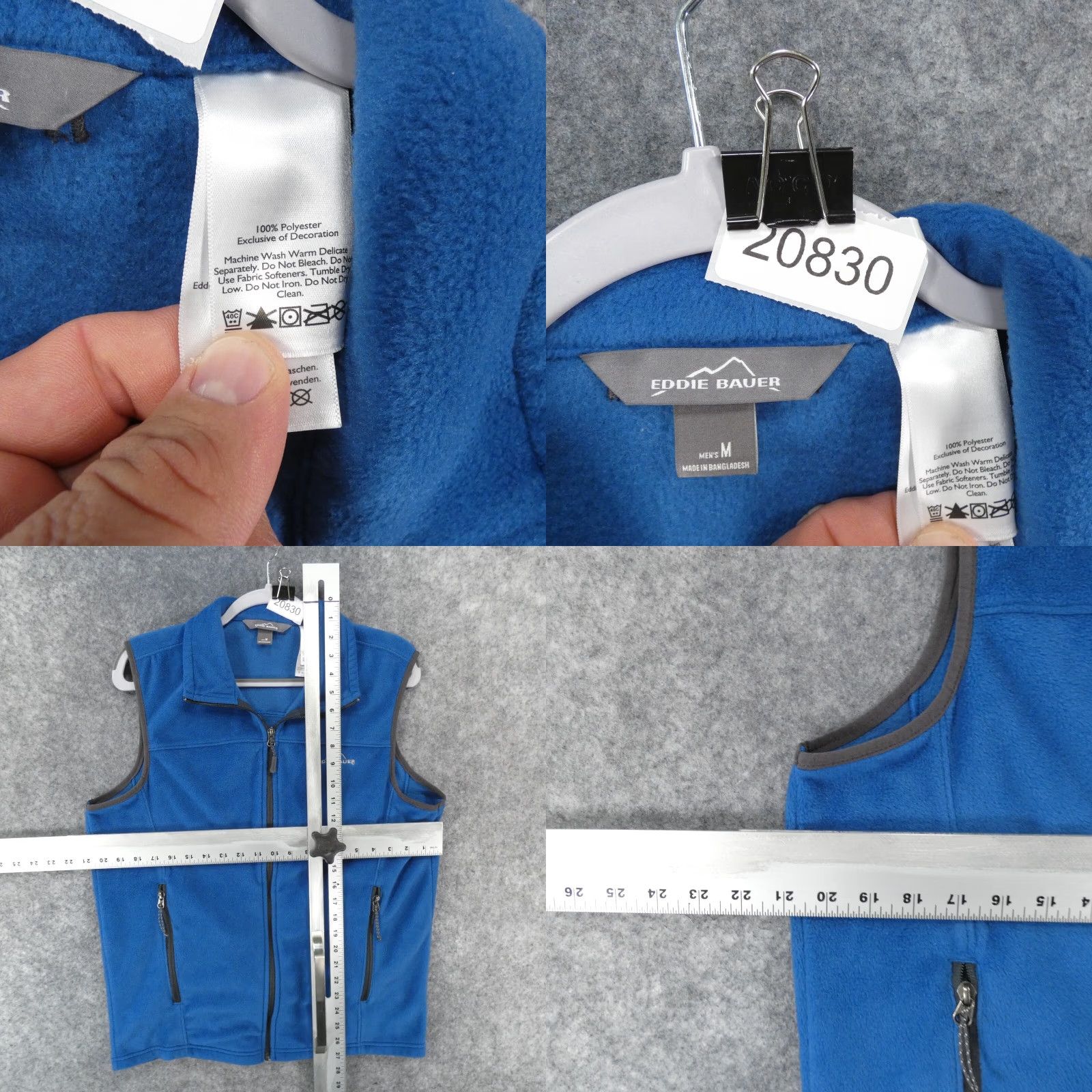 Eddie Bauer Eddie Bauer Vest Mens Medium Blue Full Zip w Zip Up Pockets Logo Size US M / EU 48-50 / 2 - 8 Thumbnail