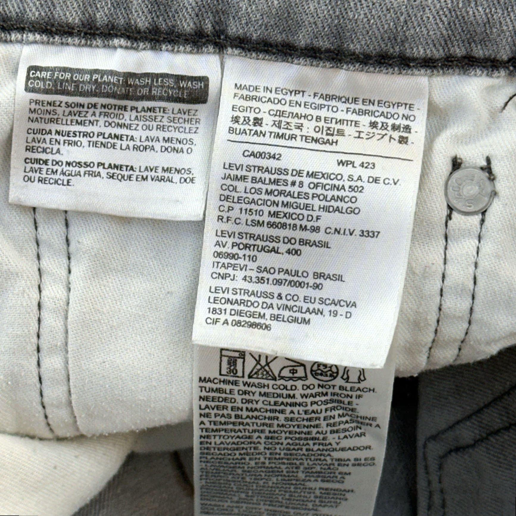 Levi's Levi's 511 Jeans Mens 34x30 Gray Denim Slim Fit Stretch Skate Casual Jeans Size US 34 / EU 50 - 7 Thumbnail