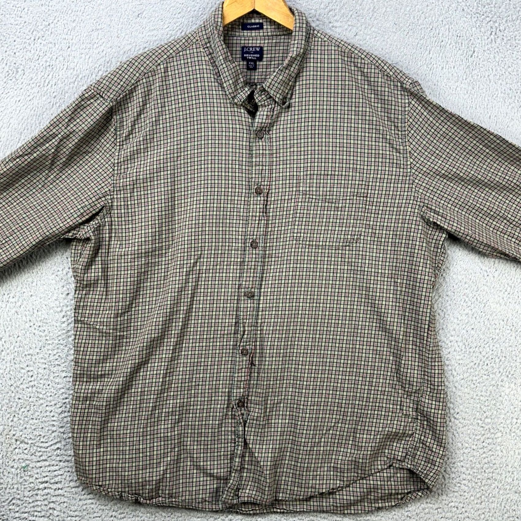 J.Crew J Crew Shirt Button Down Mens 2XL Brown Red Plaid Pocket Classic Size US XXL / EU 58 / 5 - 3 Thumbnail