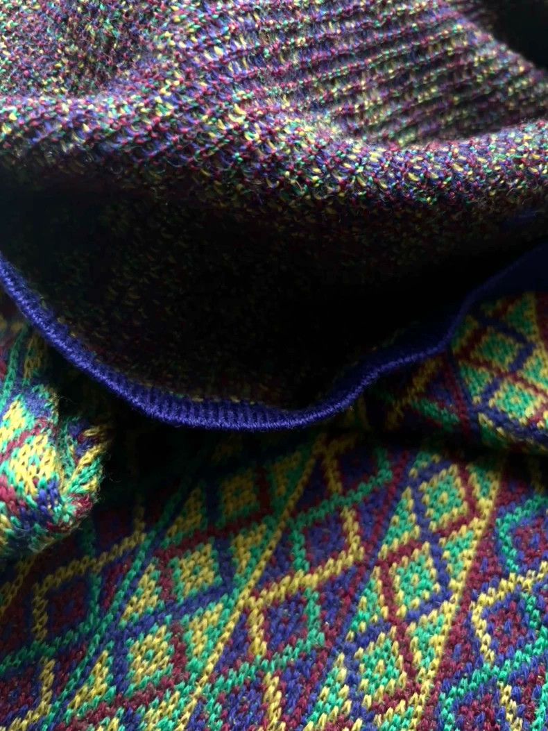 Kenzo KENZO Checkered knit color clash turtleneck sweater knitwe Size M / US 6-8 / IT 42-44 - 7 Thumbnail