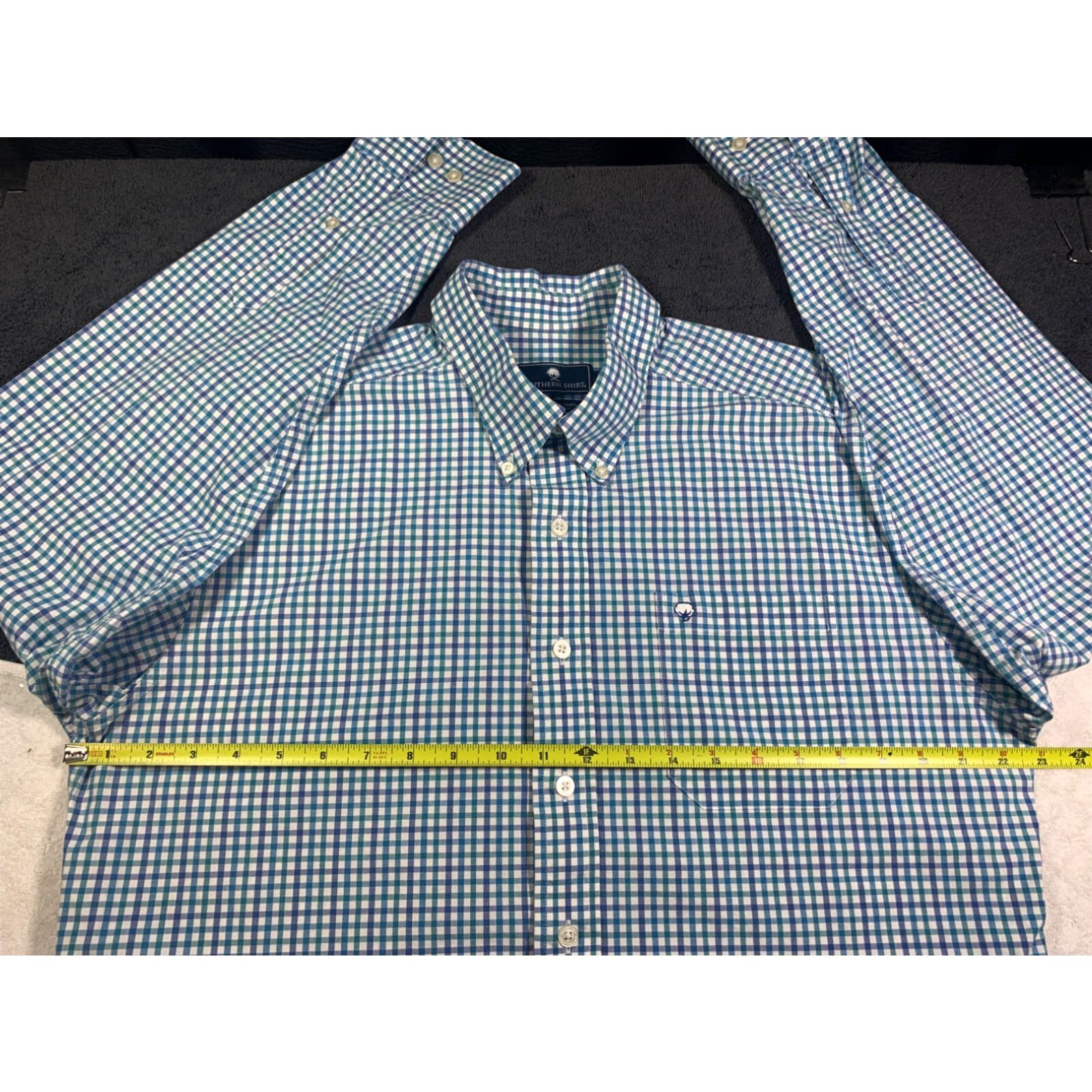 Vintage COTTON CLUB Plaid Long Sleeve Button-Up Shirt Adult Large Green Size US L / EU 52-54 / 3 - 6 Thumbnail