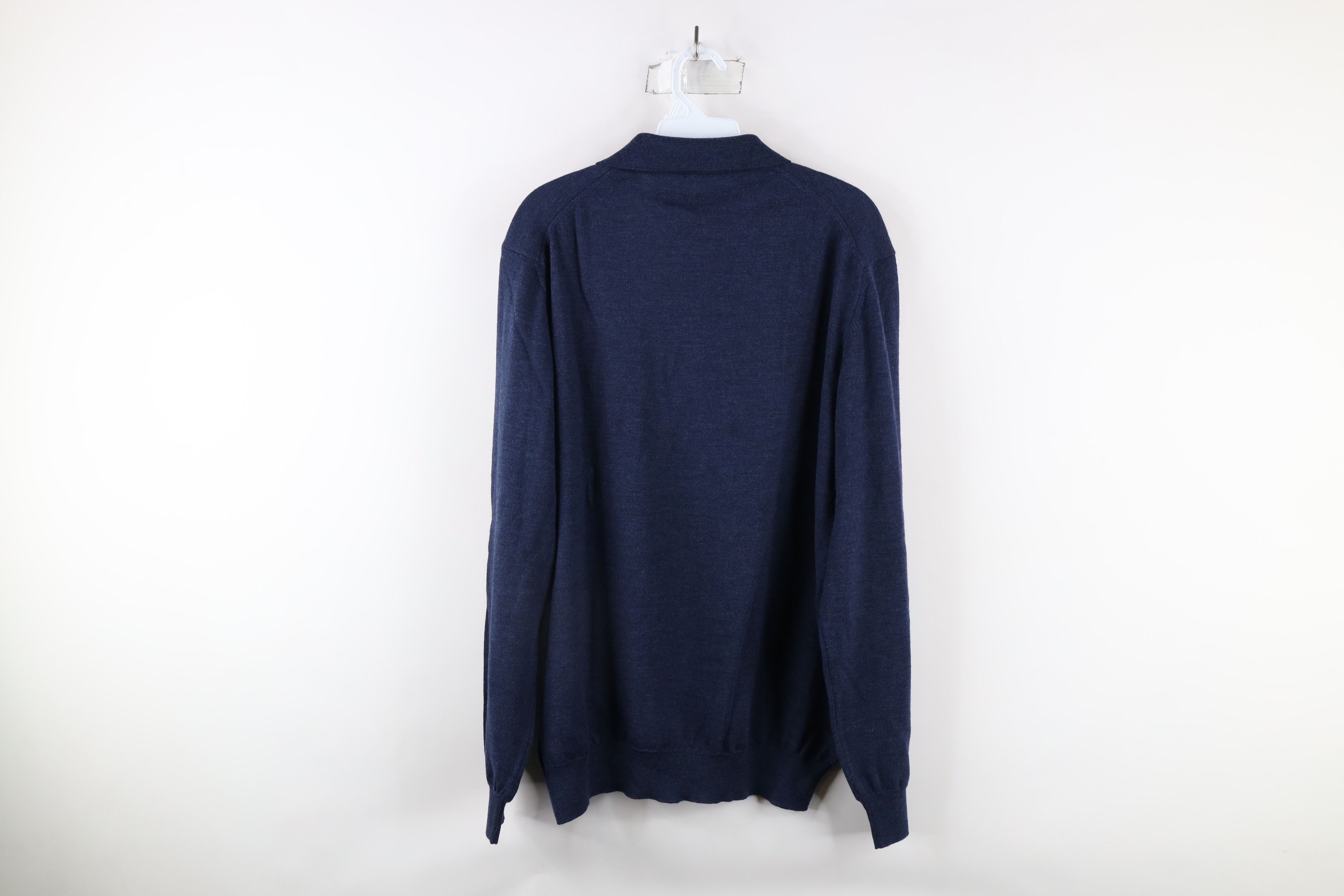 Vintage Vintage 90s Streetwear Merino Wool Knit Collared Sweater Size US L / EU 52-54 / 3 - 6 Thumbnail