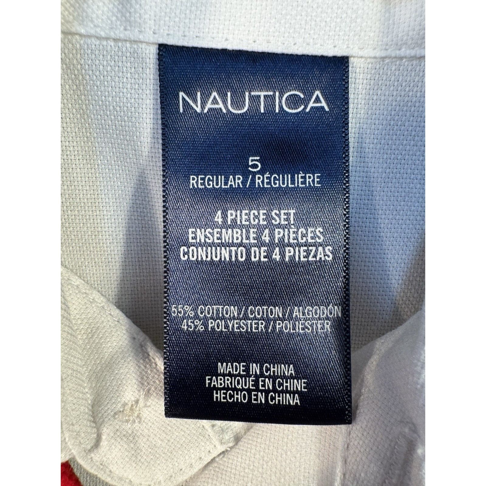 Nautica NAUTICA Boys Long Sleeve 4 Pc White, Red & Gray Dress Pant S Size US XS / EU 42 / 0 - 3 Thumbnail