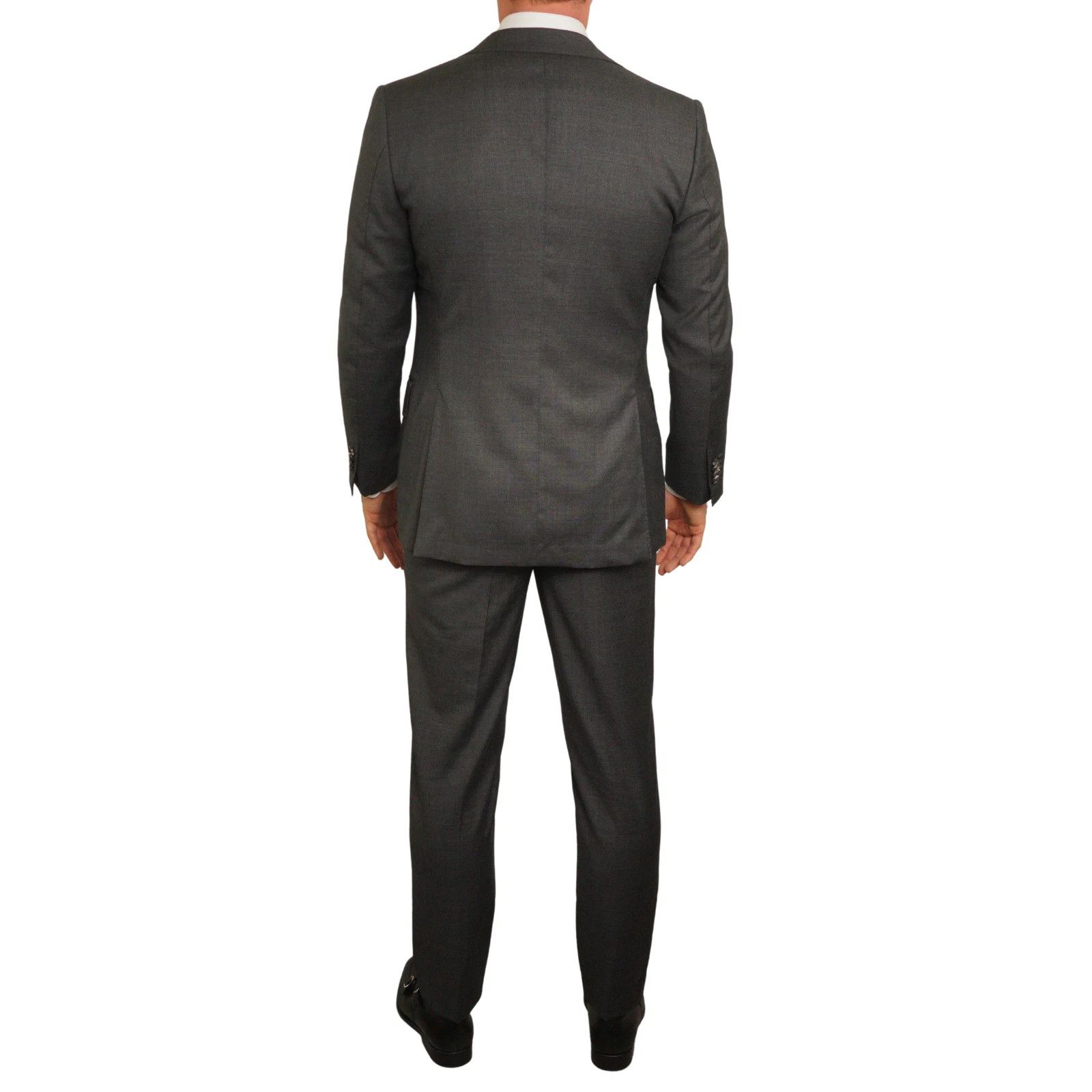 Suitsupply Men Suitsupply 3 Piece Suit Dark Grey Lazio 110's Wool US36 Size 36R - 3 Thumbnail
