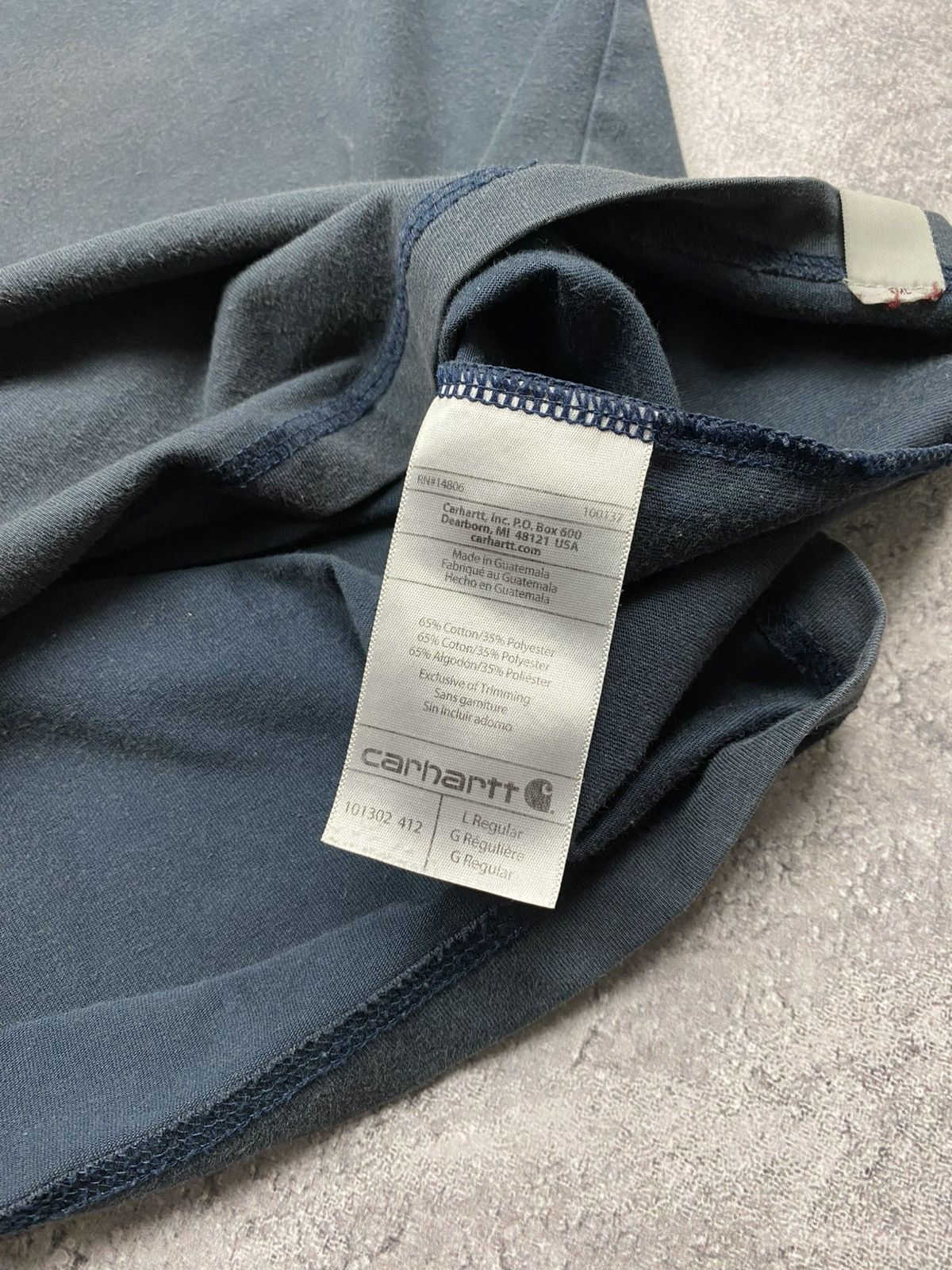 Carhartt Vintage Carhartt Longsleeve Blue Force Faded T-Shirt Tee Size US L / EU 52-54 / 3 - 9 Thumbnail