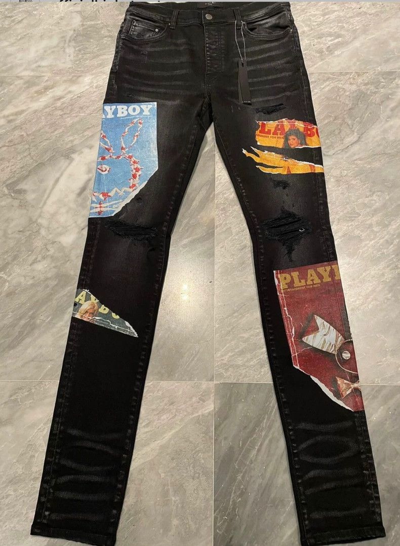 Amiri Amiri joint retro patchwork black denim pants Size US 32 / EU 48 - 1 Thumbnail