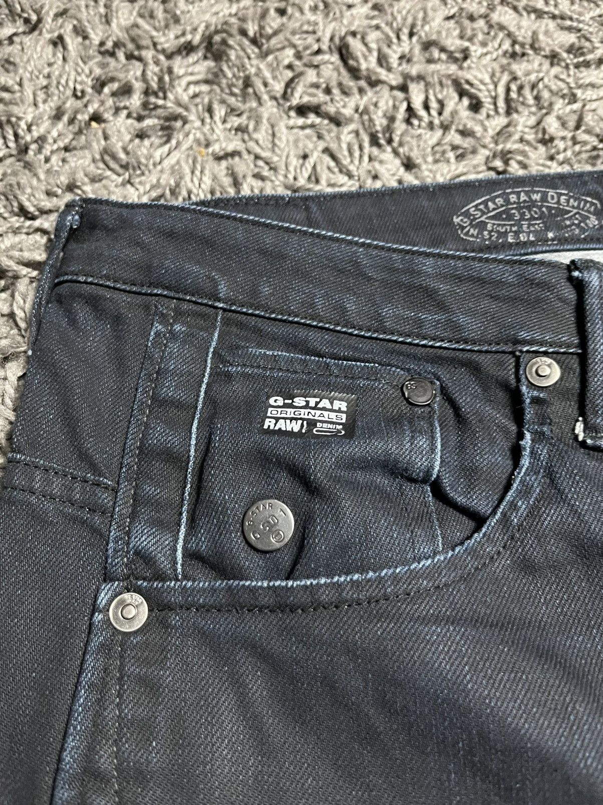 G-Star G-Star Raw Arc 3D Slim Jeans Dark Aged / Black Waxed Denim Size US 30 / EU 46 - 5 Thumbnail