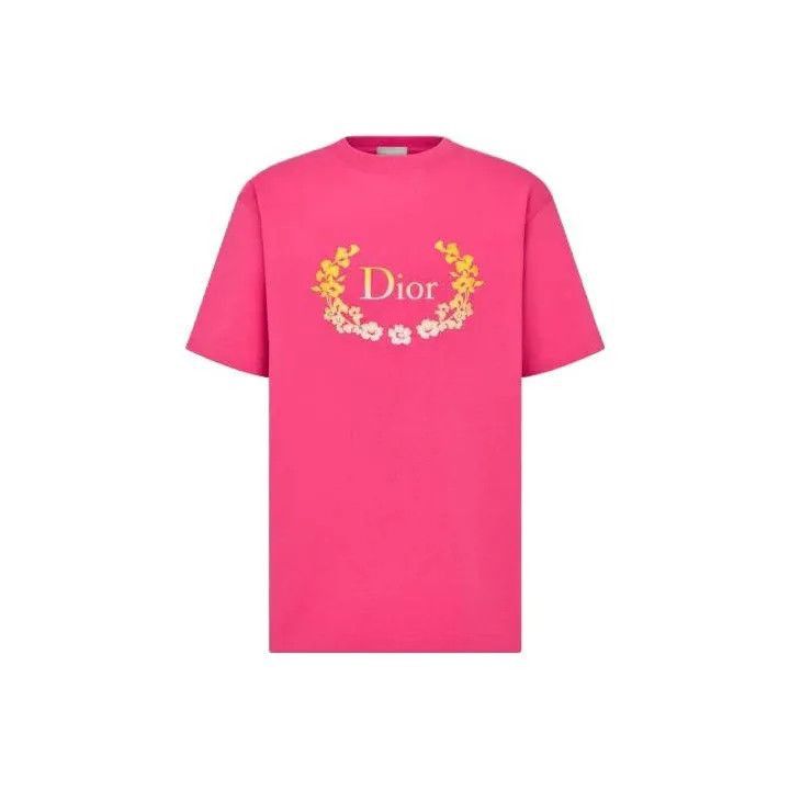 Dior Dior Dior Logo Print Casual T-Shirt in Pink 0079-2507 Size US L / EU 52-54 / 3 - 1 Thumbnail