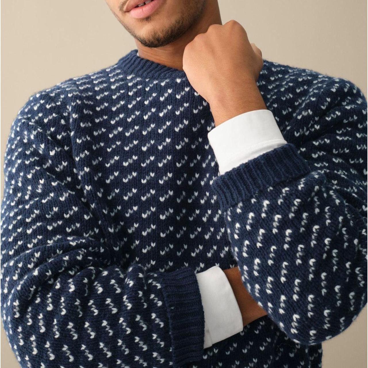 L.L. Bean L.L.Bean Birds Eye Retro Lambs Wool Sweater Men’s XL Reg Size US XL / EU 56 / 4 - 2 Thumbnail