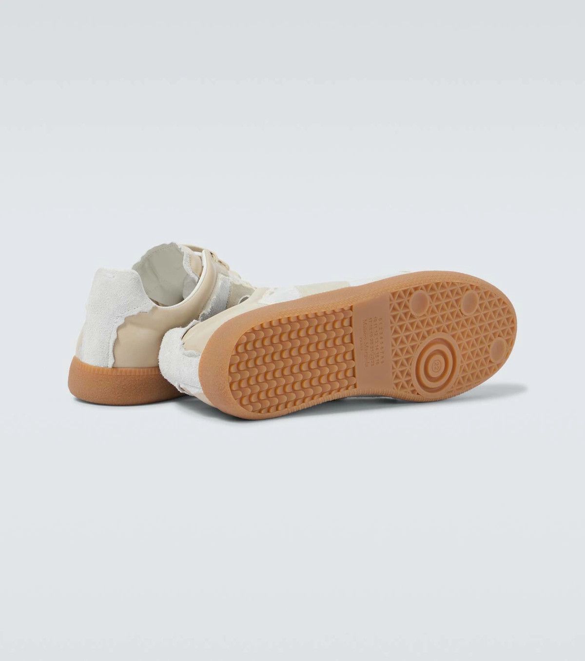 Maison Margiela oc11z1225 Replica Inside Out Suede Sneakers in Beige/White Size US 7 / EU 40 - 6 Thumbnail