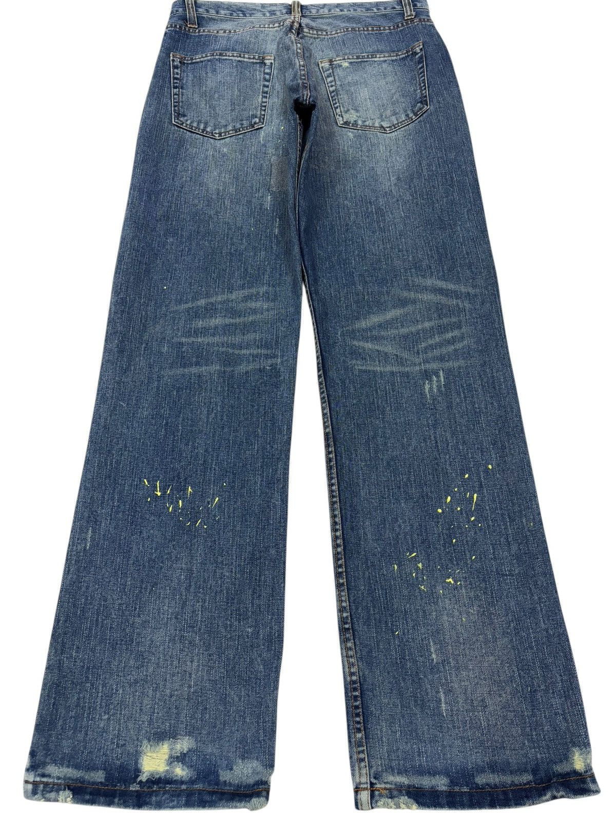 Beauty Beast × Japanese Brand Vtg Nylaus Distressed Paint Splash Jeans Size US 32 / EU 48 - 2 Thumbnail