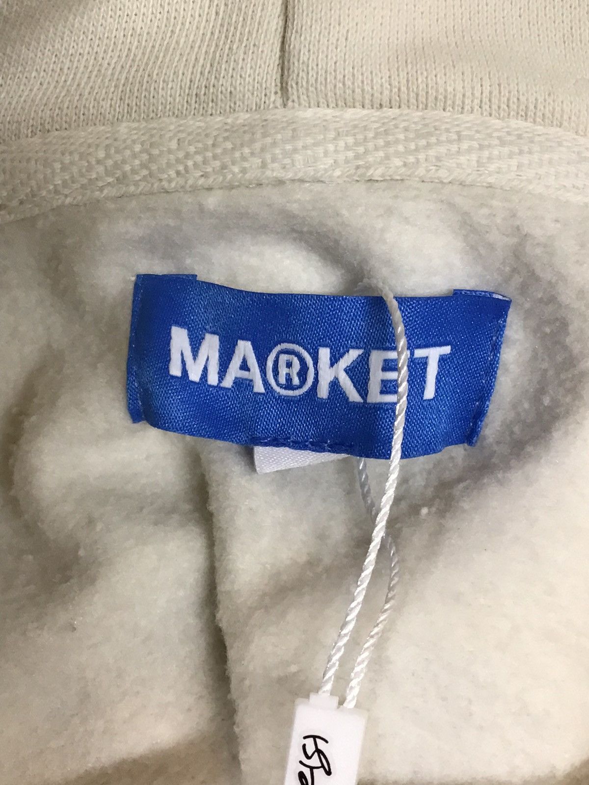 Market MARKET Smiley Upside Down lockup Hoodie Unbleached Cotton Size US XL / EU 56 / 4 - 5 Thumbnail