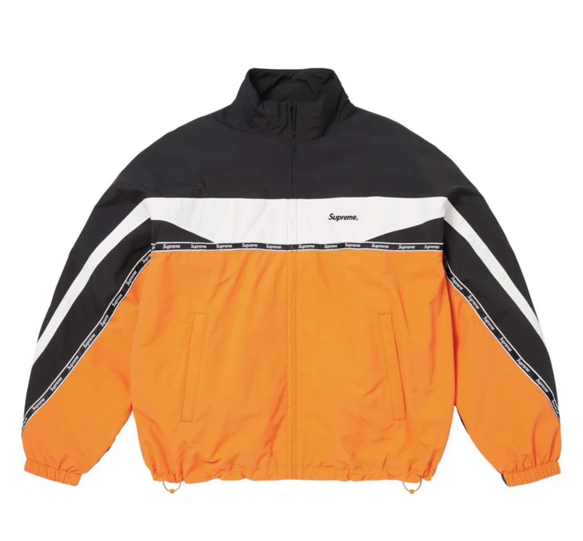 Supreme Supreme Snap Front Jacquard Logos Twill Jacket | Grailed