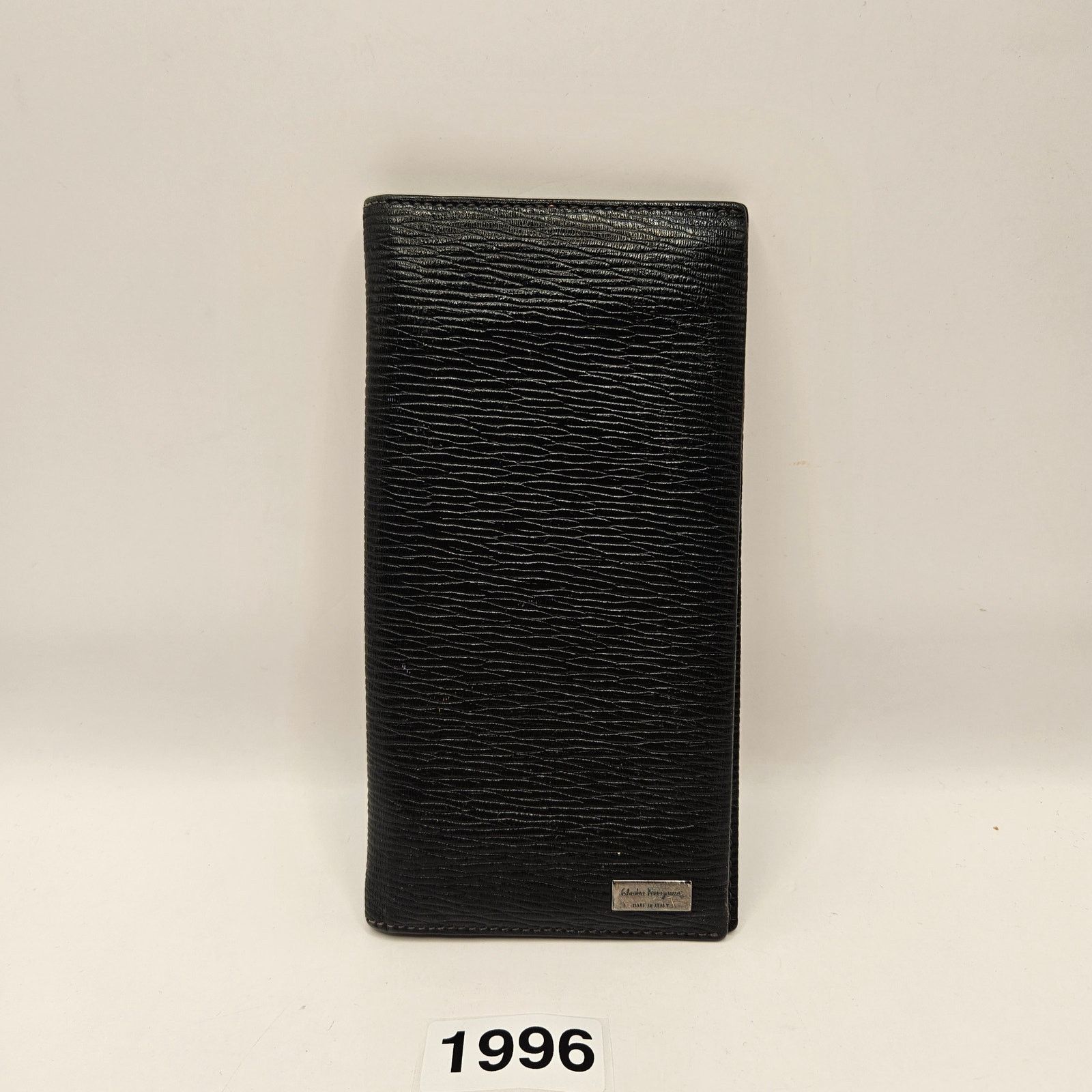 Salvatore Ferragamo SALVATORE FERRAGAMO BLACK CLASSIC LEATHER LONG BIFOLD WALLET Size ONE SIZE - 1 Thumbnail